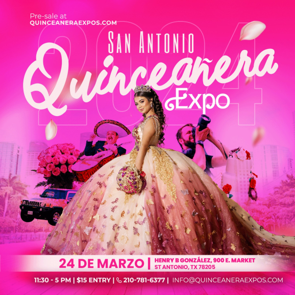 Quinceanera Expo San Antonio March 24th 2024 At the Henry B. Gonzalez From 11:30 to 5pm